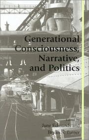 Tapa de Generational consciousness, narrative, and politics