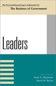 Tapa de Leaders (The Pricewaterhousecoopers Endowment Series on the Business of Government)