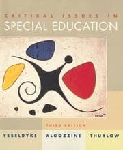 Tapa de Critical issues in special education
