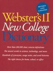 Tapa de Webster's II new college dictionary