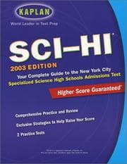 Tapa de Kaplan SCI-HI Admissions Test 2003