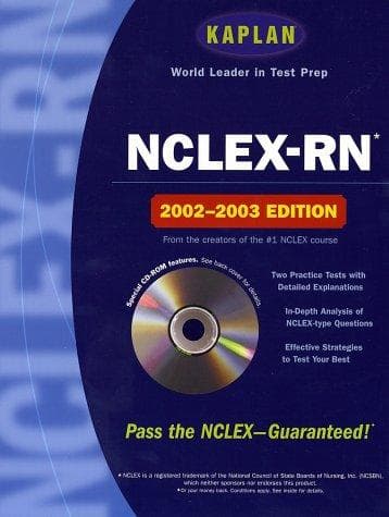 Tapa de Kaplan NCLEX-RN with CD-ROM, 2002-2003