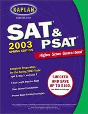 Tapa de Kaplan SAT & PSAT 2003, Spring Edition