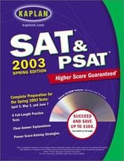Tapa de Kaplan SAT & PSAT 2003 with CD-ROM, Spring Edition