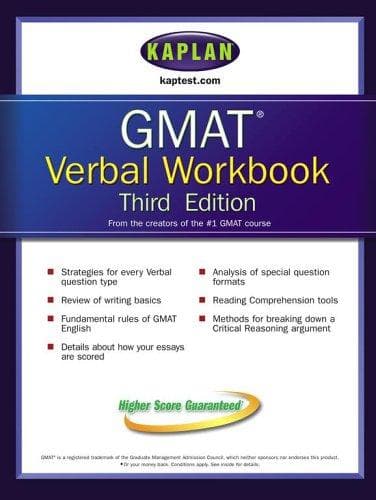Tapa de Kaplan GMAT Verbal Workbook