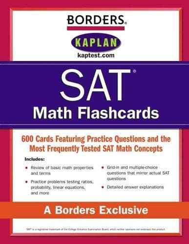 Tapa de Borders SAT Math Flashcards