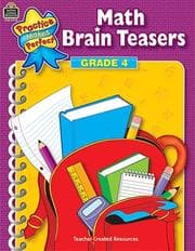 Tapa de Math Brain Teasers Grade 4 (Practice Makes Perfect (Teacher Created Materials))