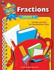 Tapa de Fractions Grade 5 (Practice Make Perfect)