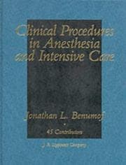 Tapa de Clinical procedures in anesthesia and intensive care