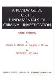 Tapa de A review guide for the Fundamentals of criminal investigation, sixth edition by Charles E. O'Hara & Gregory L. O'Hara