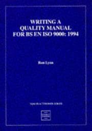 Tapa de Writing a Quality Manual for BS EN ISO 9000 (TQM Practitioner)