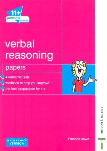 Tapa de 11+ Personal Tutor Verbal Reasoning Papers (Multiple Choice Version)