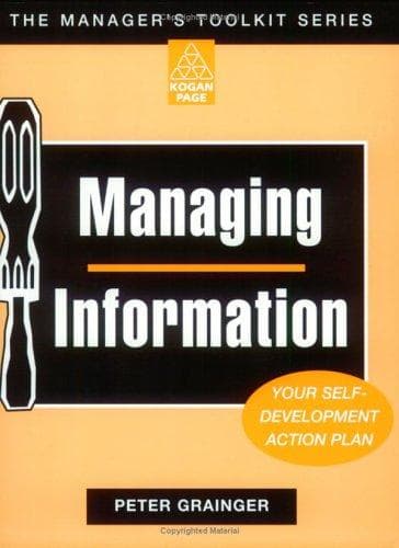 Tapa de Managing Information (Manager's Toolkit Series)