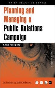 Tapa de Planning and Managing a Public Relations Campaign