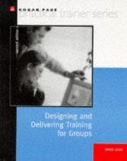 Tapa de Designing and delivering training for groups