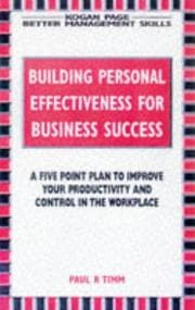 Tapa de Building Personal Effectiveness for Business Success (Better Management Skills)
