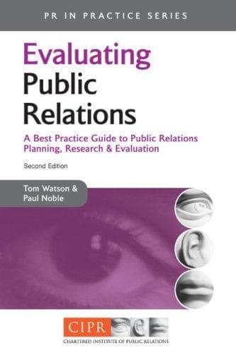 Tapa de Evaluating public relations