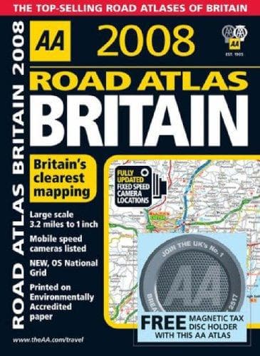 Tapa de AA 2008 Road Atlas Britain