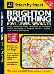 Tapa de AA Street by Street Brighton Worthing