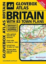 Tapa de AA Glovebox Atlas Britain With 83 Town Plans