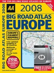 Tapa de AA 2008 Big Road Atlas Europe