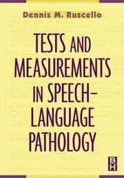 Tapa de Tests and Measurements in Speech-Language Pathology