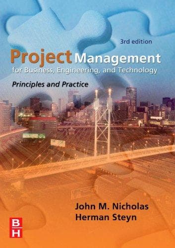 Tapa de Project management for business, engineering, and technology