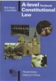 Tapa de A-level Constitutional Law ('A' Level S.)