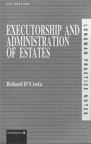 Tapa de Executorship and Administration