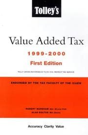 Tapa de Tolley's value added tax