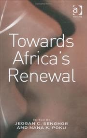 Tapa de TOWARDS AFRICA'S RENEWAL; ED. BY JEGGAN C. SENGHOR