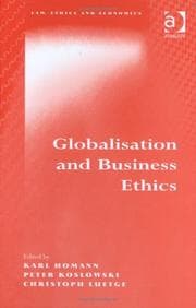 Tapa de Globalisation and business ethics