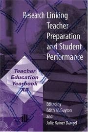 Tapa de Research Linking Teacher Preparation and Student Performance