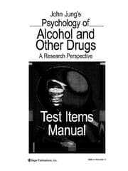Tapa de Test Items Manual for Psychology of Alcohol and Other Drugs