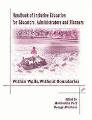Tapa de Handbook of inclusive education for educators, administrators, and planners