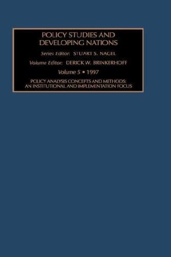 Tapa de Policy Analysis Concepts and Methods