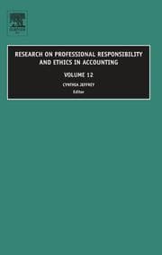 Tapa de Research on Professional Responsibility and Ethics in Accounting, Volume 12 (Research on Professional Responsibility and Ethics in Accounting) (Research ... Responsibility and Ethics in Accounting)