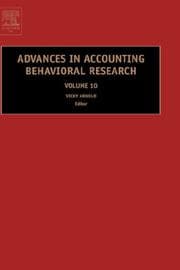 Tapa de Advances in Accounting Behavioral Research