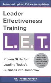 Tapa de Leader effectiveness training, L.E.T
