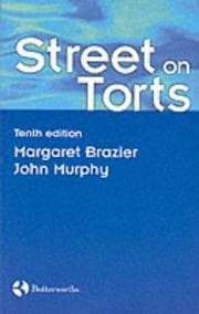 Tapa de The law of torts