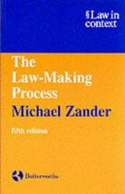 Tapa de The Law-Making Process (Law in Context)