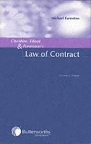 Tapa de Cheshire, Fifoot and Furmston's Law of Contract