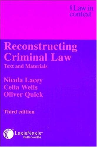 Tapa de Reconstructing criminal law