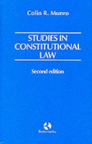 Tapa de Studies in Constitutional Law