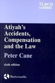 Tapa de Atiyah's Accidents, Compensation and Law