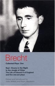 Tapa de Brecht Collected Plays: One