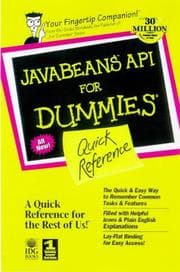 Tapa de Javabeans Api for Dummies Quick Reference