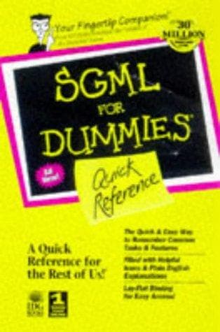 Tapa de Sgml for Dummies Quick Reference