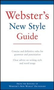 Tapa de Webster's New World Pocket Style Guide, Office Depot Custom