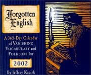 Tapa de Forgotten English 2002 Calendar
